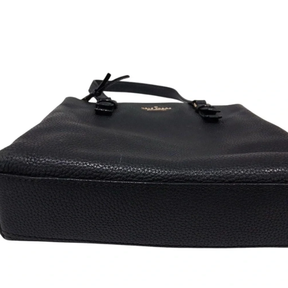 Kate Spade New York Black Pebbled Leather Tote Bag - Picture 4 of 5